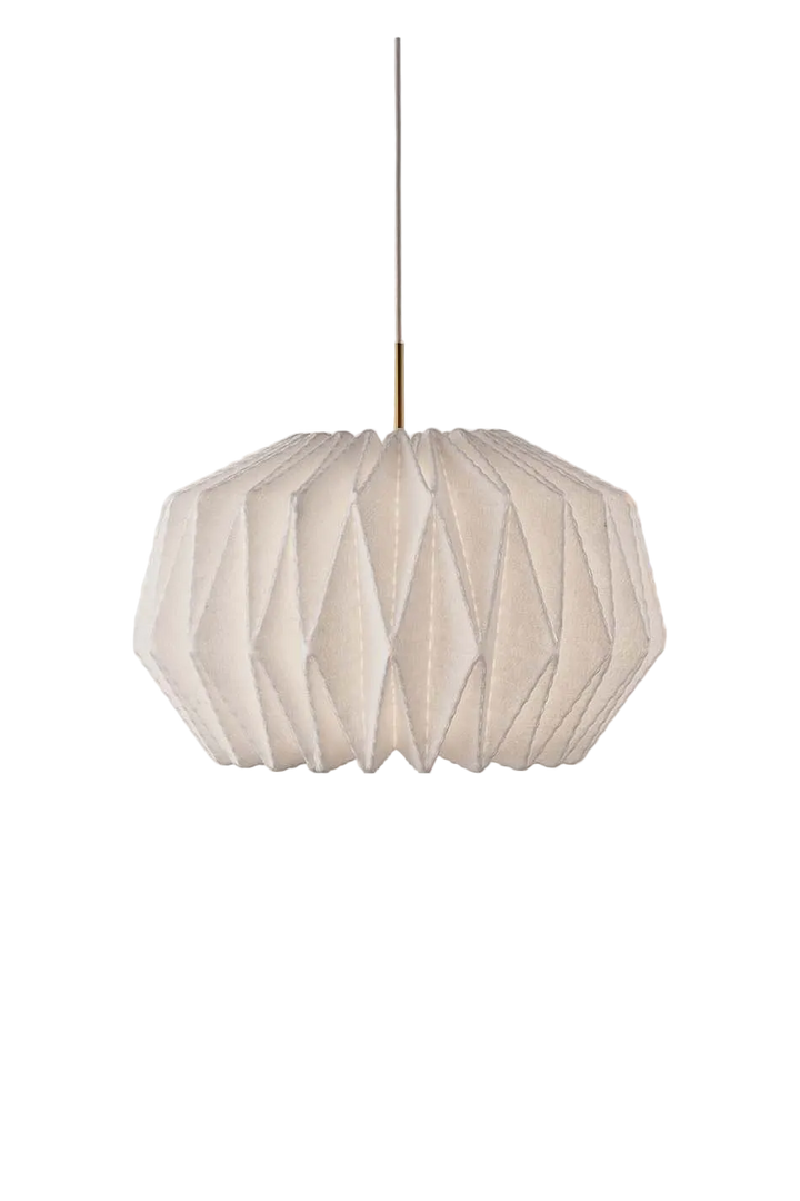 Softly pleated medium taklampe Ø62