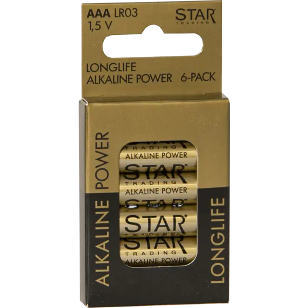 Batteri AAA 6-pk