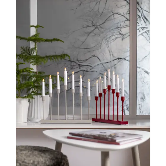 Aztra adventstake 7-lys i metall