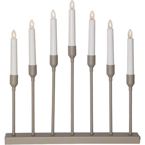Aztra adventstake 7-lys i metall