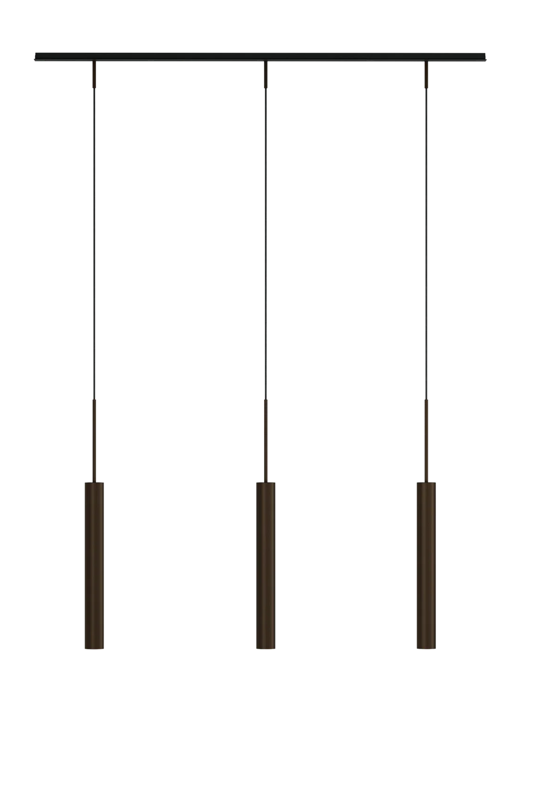 Tubulaire rail 3-lys - 130cm bronse