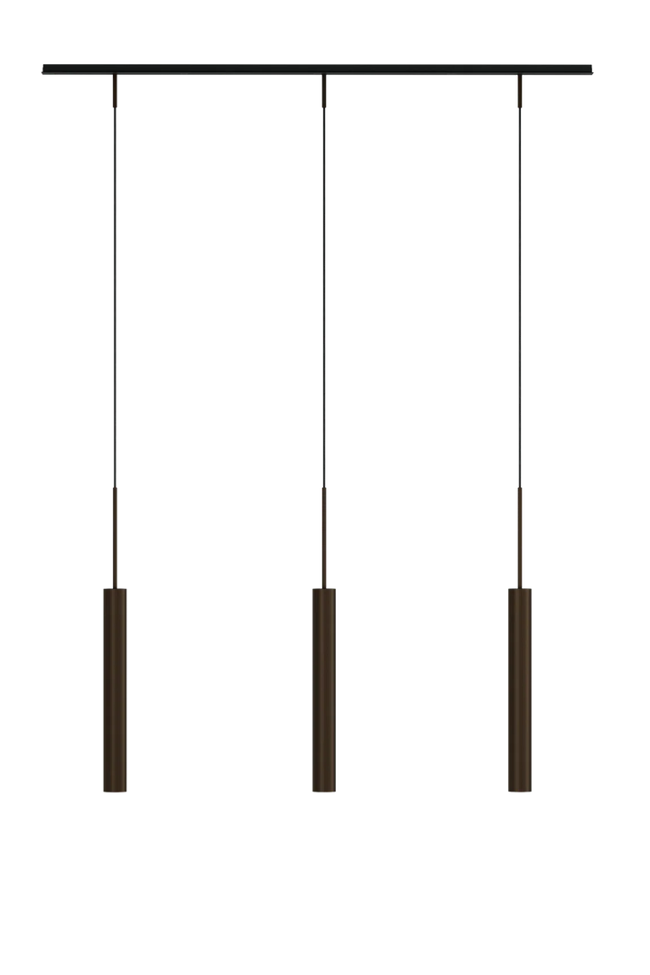 Tubulaire rail 3-lys - 130cm bronse