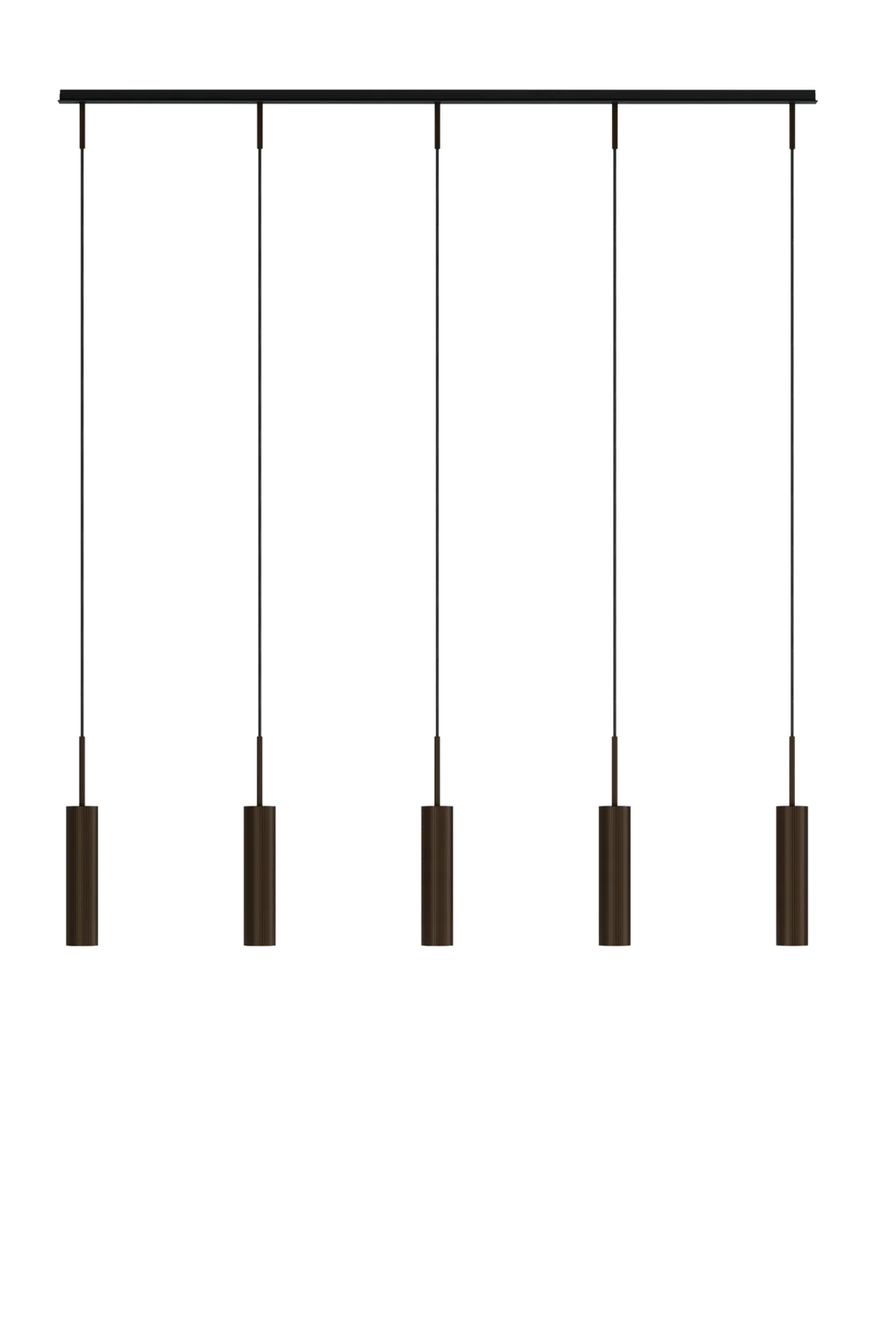 Tubulaire rail 5-lys - 130cm bronse