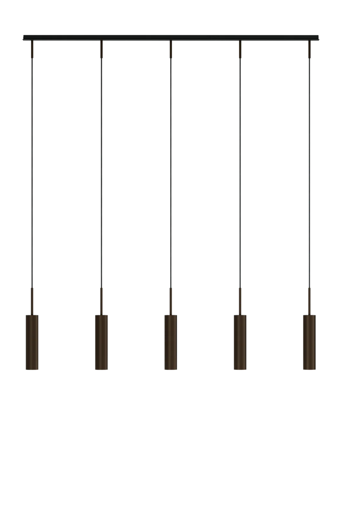 Tubulaire rail 5-lys - 130cm bronse