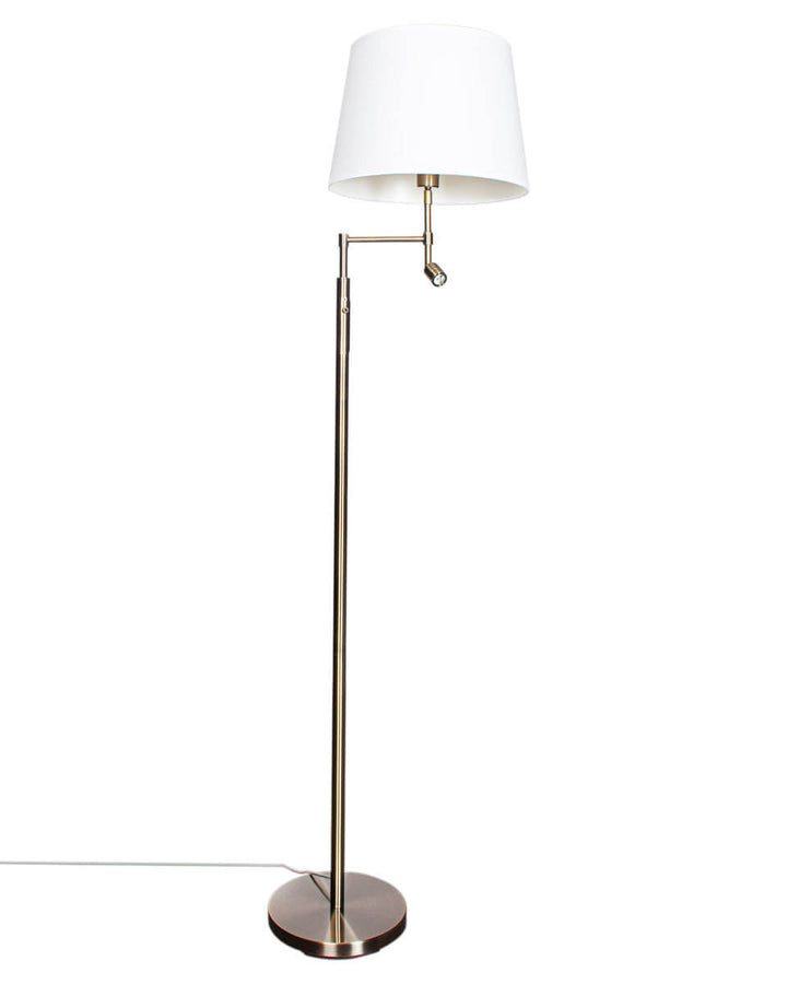 Orlando gulvlampe m/skjerm og m/lesearm