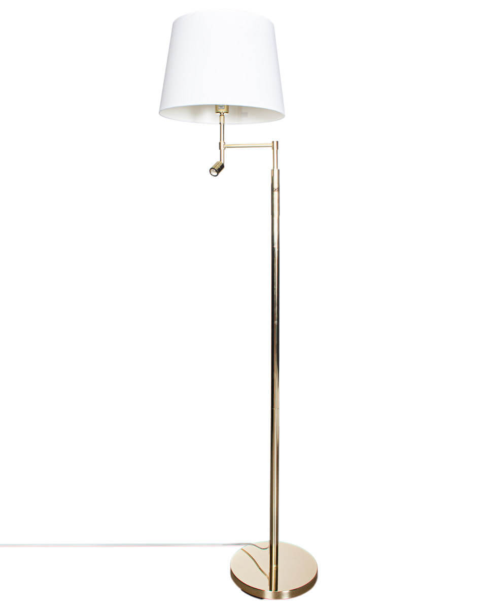 Orlando gulvlampe m/skjerm og m/lesearm