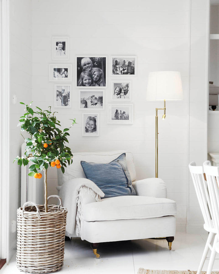 Orlando gulvlampe m/skjerm og m/lesearm