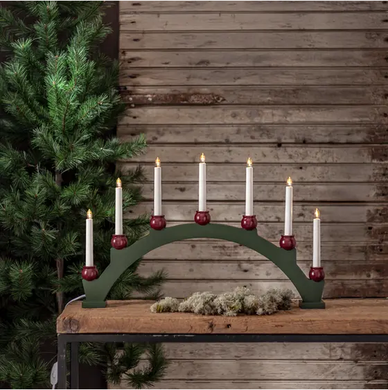 Mora adventsstake 7-lys i bue