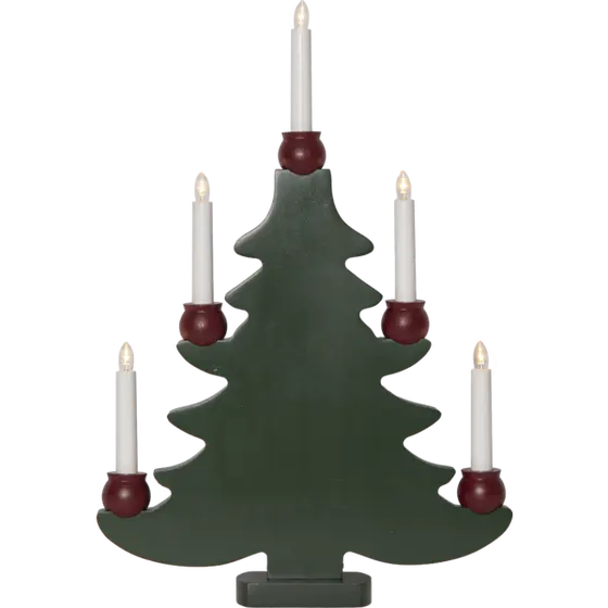 Mora adventsstake 5-lys juletre