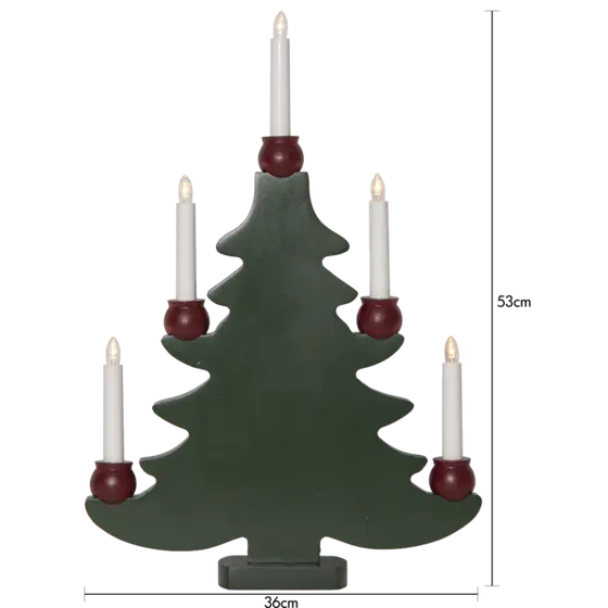 Mora adventsstake 5-lys juletre