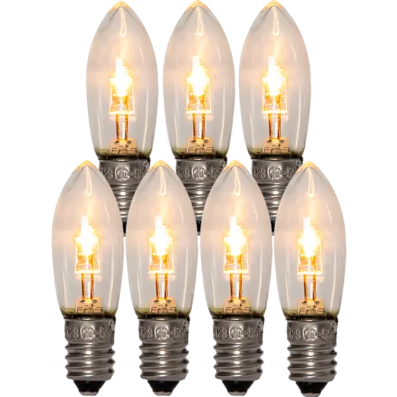 Julepære LED universal 4-25-lys glatte - 7pk