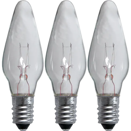 Julepære 5-lys - 3w/55v rette - 3pk
