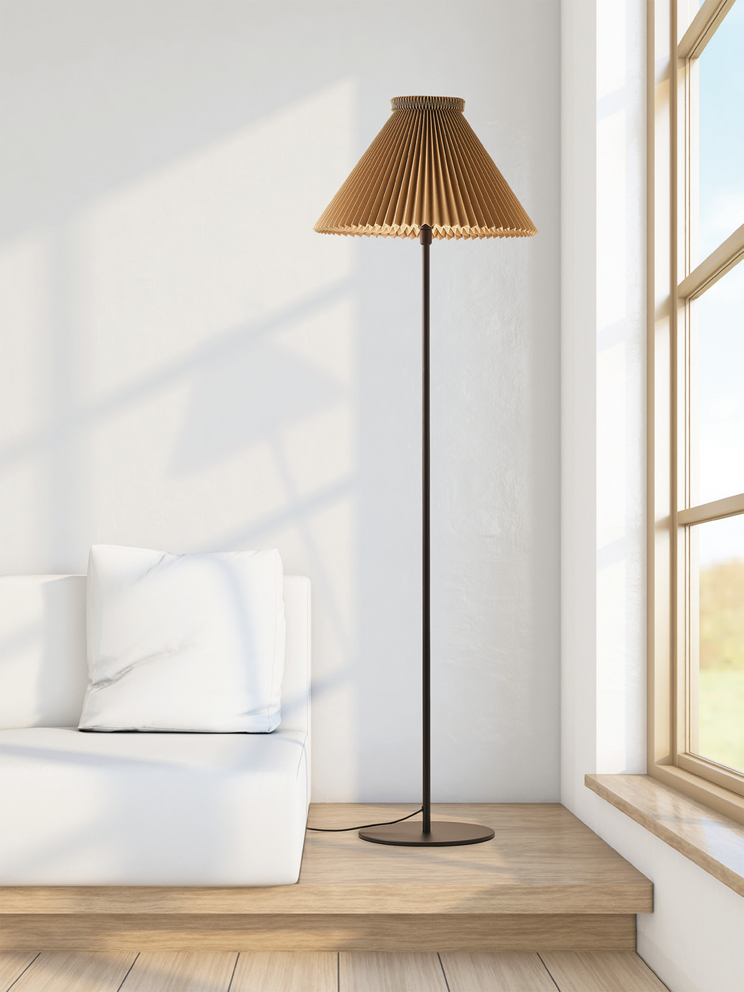 LK334 gulvlampe m/skjerm