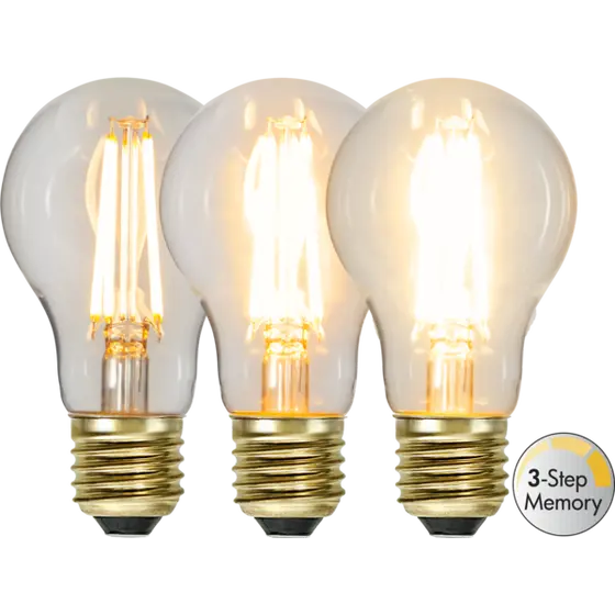 Normalpære 700lm 2100k soft glow - 3-trinns dimming