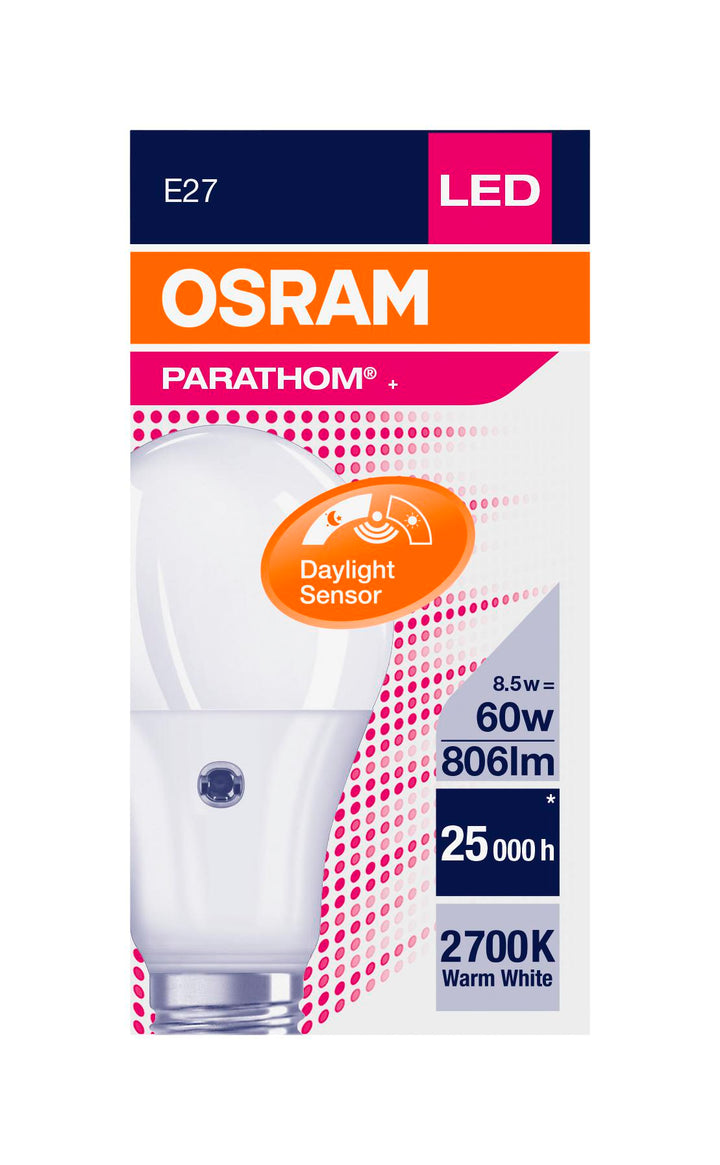 Sensor Normal E27 8,5W LED lyspære - matt