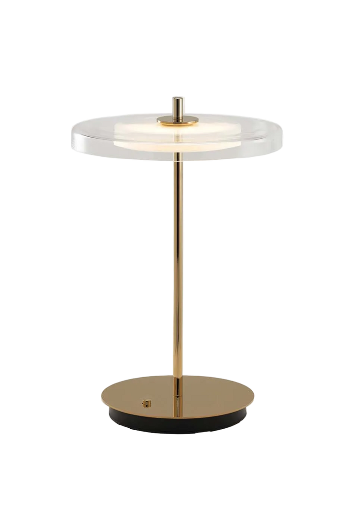 Asteria Move oppladbar bordlampe - glass