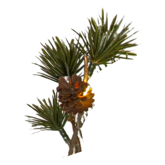 Larix krans med lys - ø40 - IP44 - batteridrevet