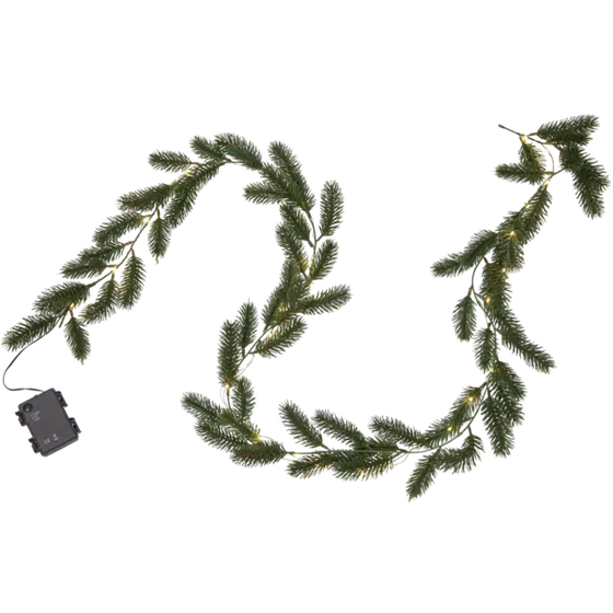 Erna girlander med lys - 180cm - batteridrevet