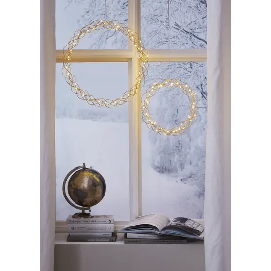 Curly lyskrans ø30 - med 3-step dimmer og timer