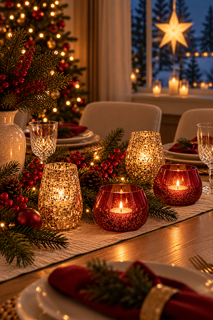Telysholder med strass - h14