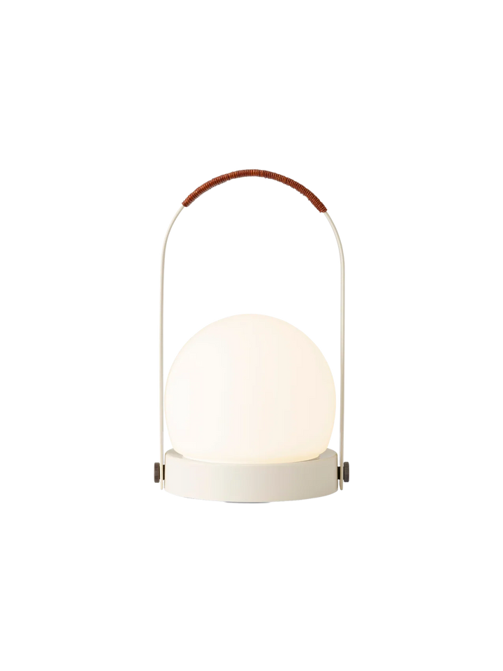 Carrie oppladbar bordlampe - med skinn på håndtaket - IP44