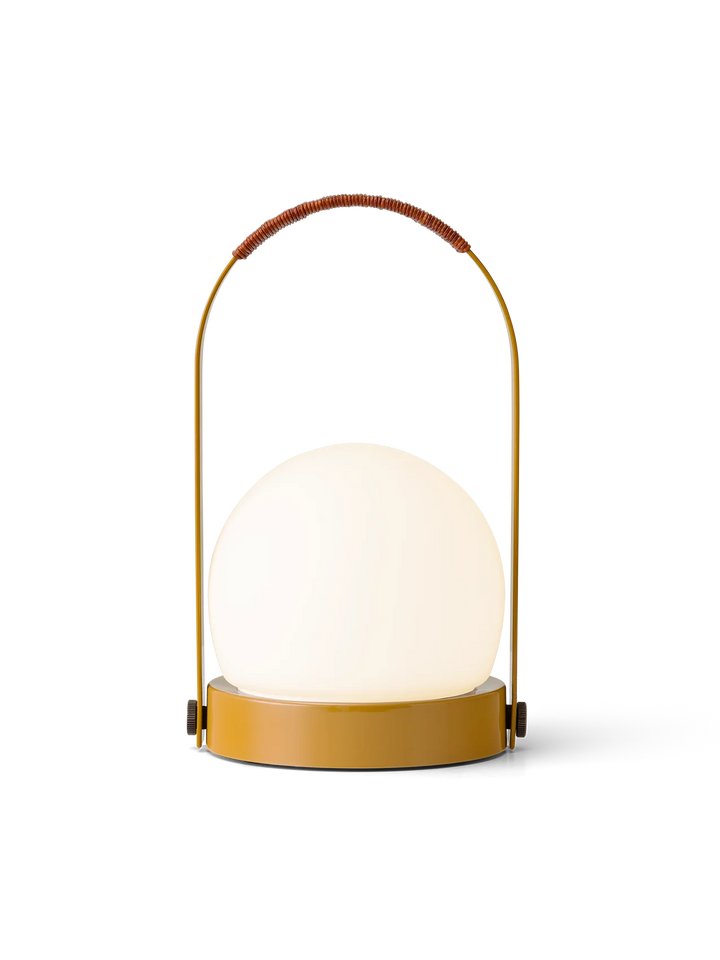 Carrie oppladbar bordlampe - med skinn på håndtaket - IP44