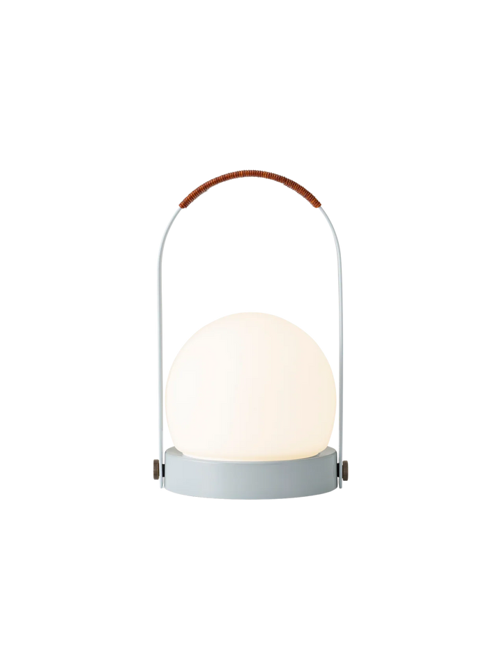 Carrie oppladbar bordlampe - med skinn på håndtaket - IP44