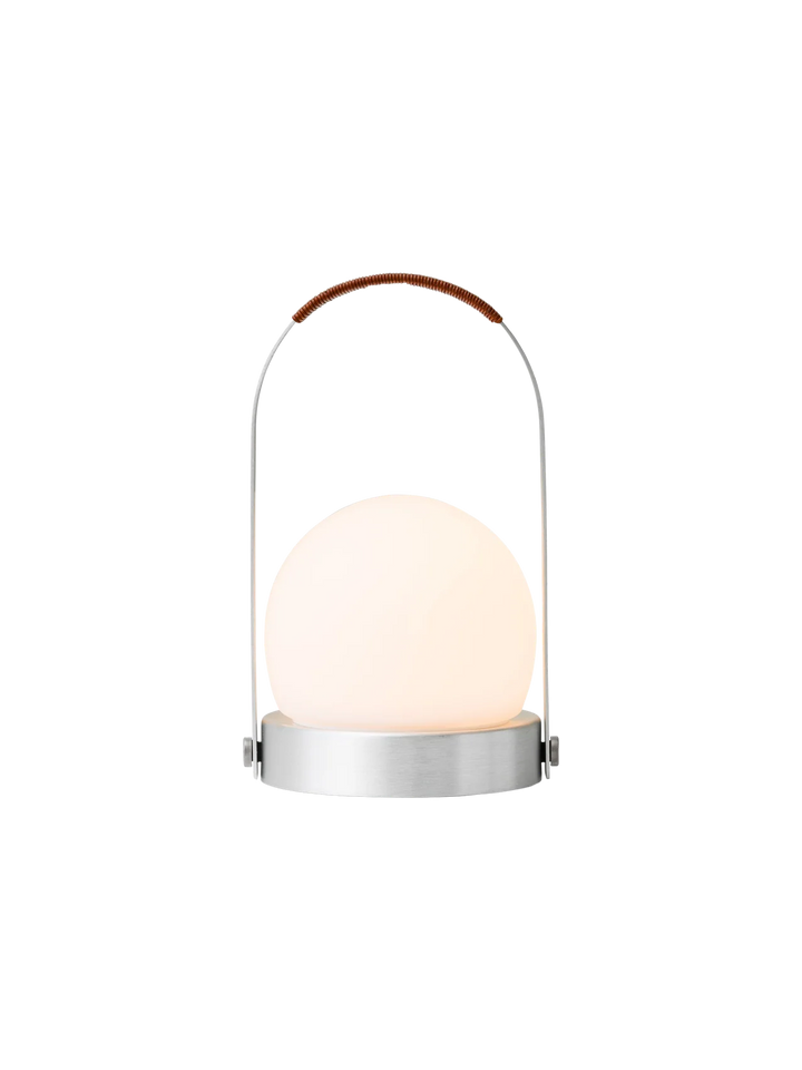 Carrie oppladbar bordlampe - med skinn på håndtaket - IP44
