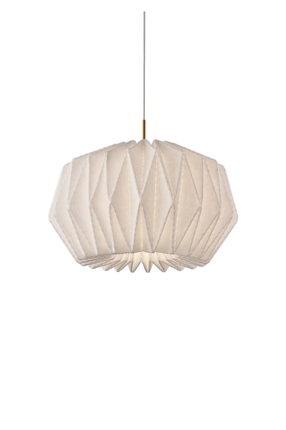 Softly pleated medium taklampe Ø62