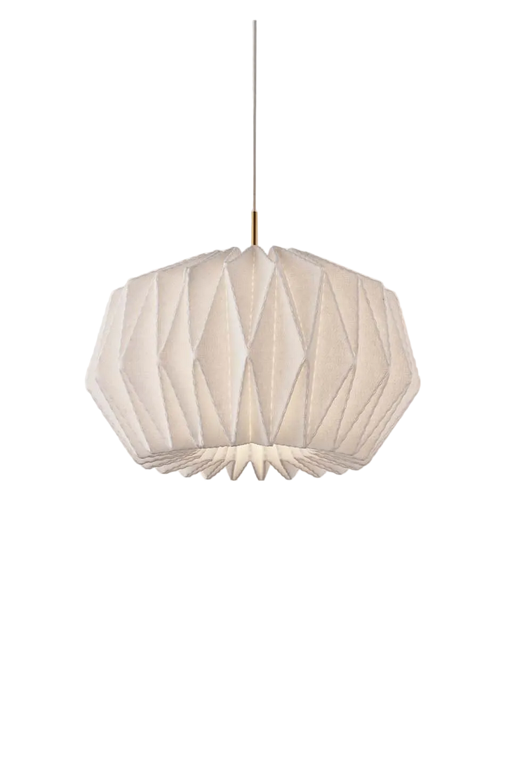 Softly pleated medium taklampe Ø62
