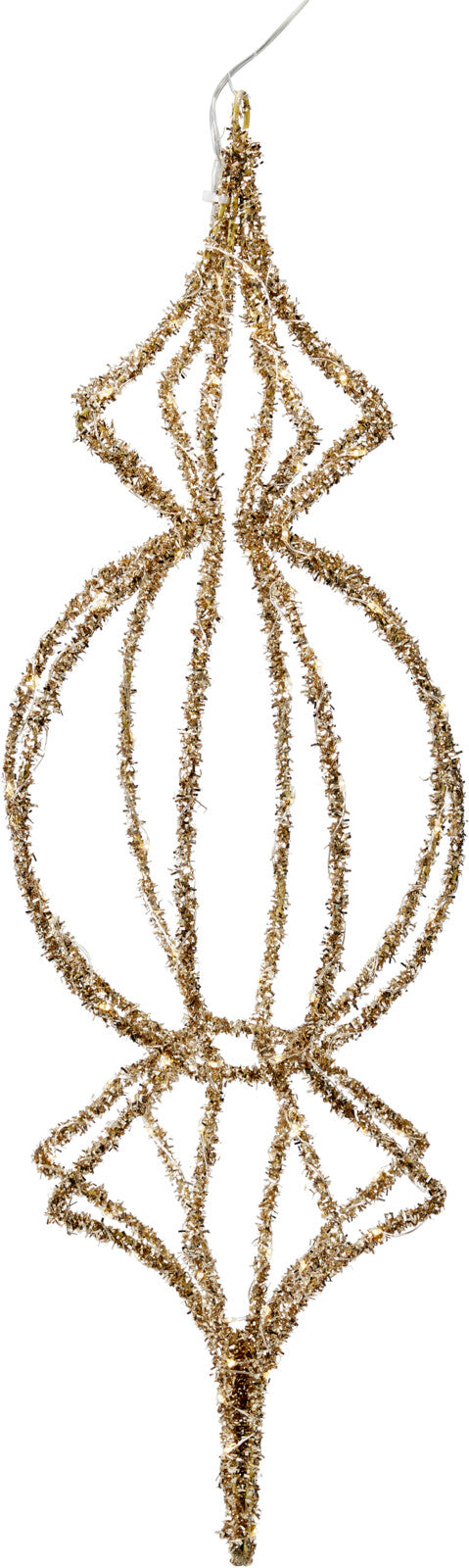 Golden Drop ornament m/lys og timer - h60