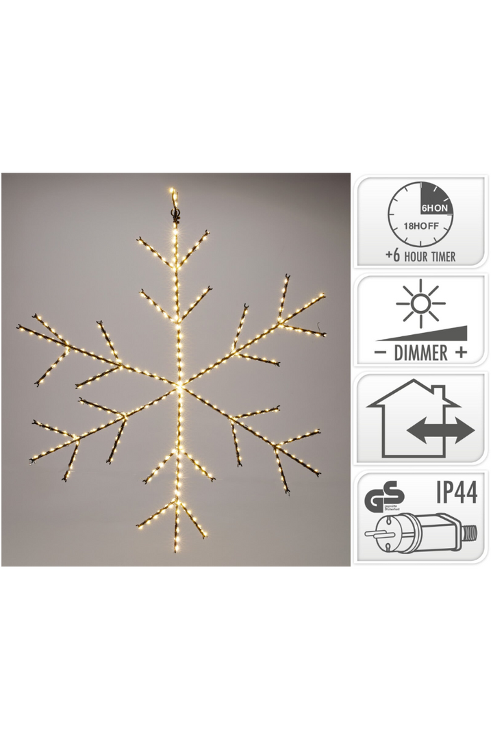 Snøfnugg ø47 m/timer og 4-trinns dimming - IP44