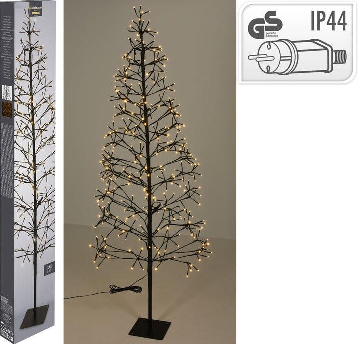 Glow juletre 180cm 400-lys IP44 - varmhvit