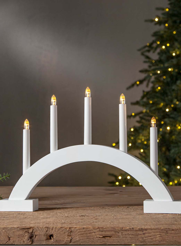 Adventsstake Abbe 5-lys batteridrevet