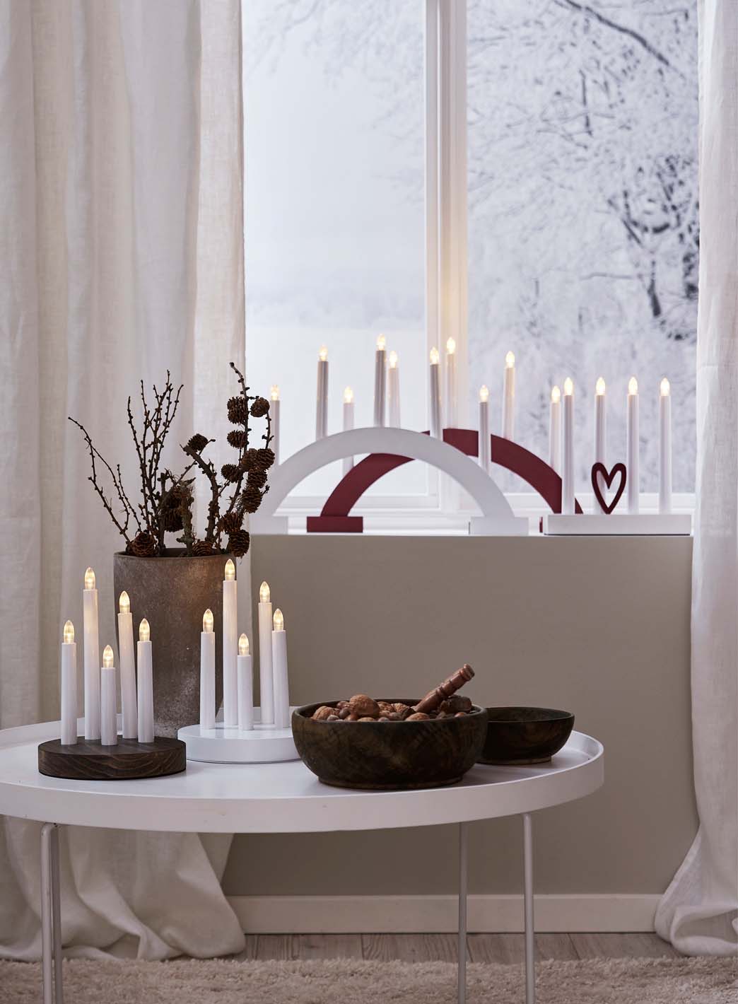 Adventsstake Abbe 5-lys batteridrevet