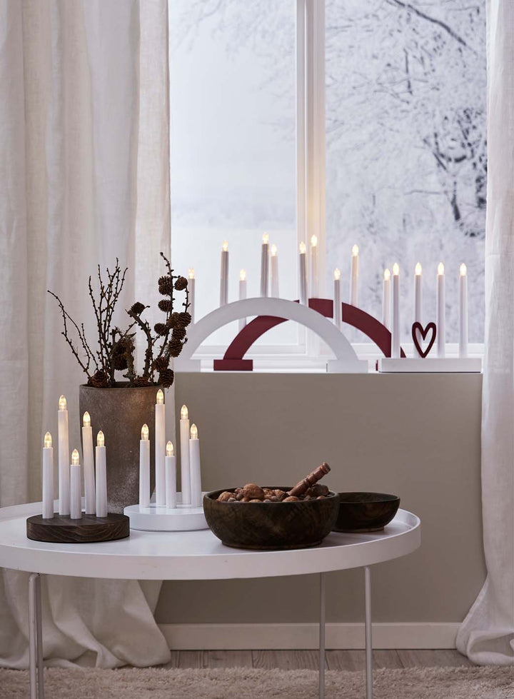 Adventsstake Abbe 5-lys batteridrevet