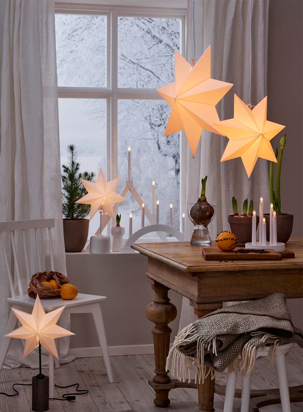 Adventsstake Abbe 5-lys batteridrevet