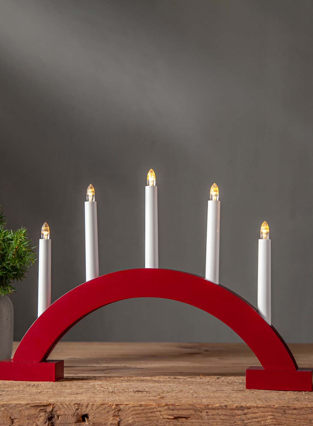 Adventsstake Abbe 5-lys batteridrevet
