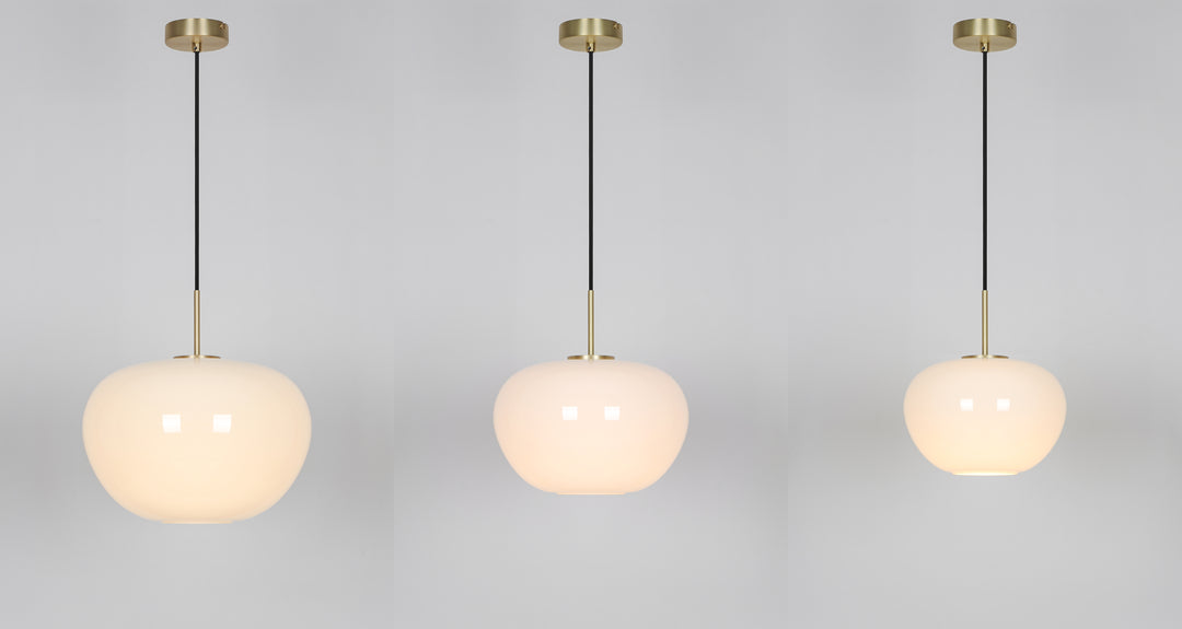 Aurelia pendel - large 3-lags opalt glass