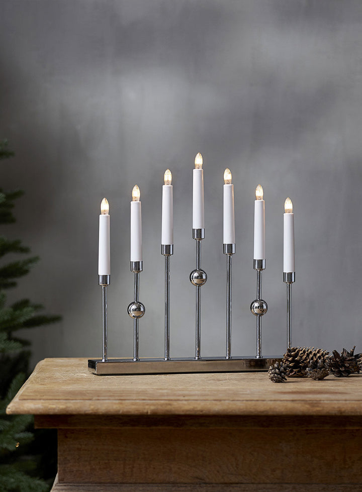 Adventsstake Gustavo 7-lys