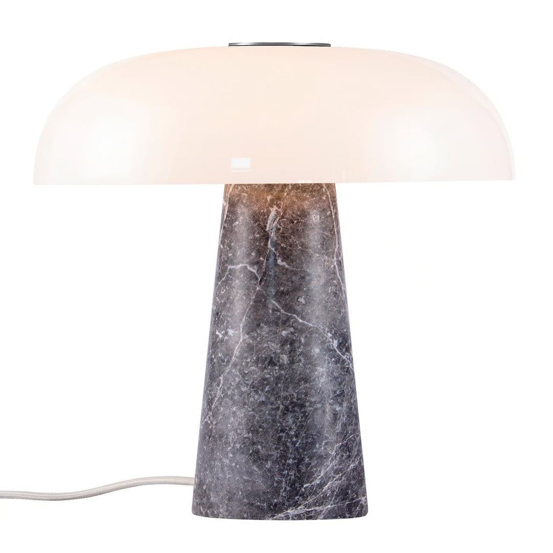 Glossy bordlampe - marmor/glass