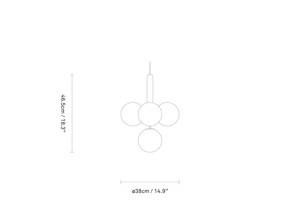Miira 4 taklampe - ø38