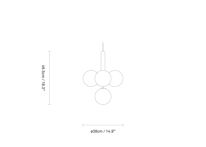 Miira 4 taklampe - ø38
