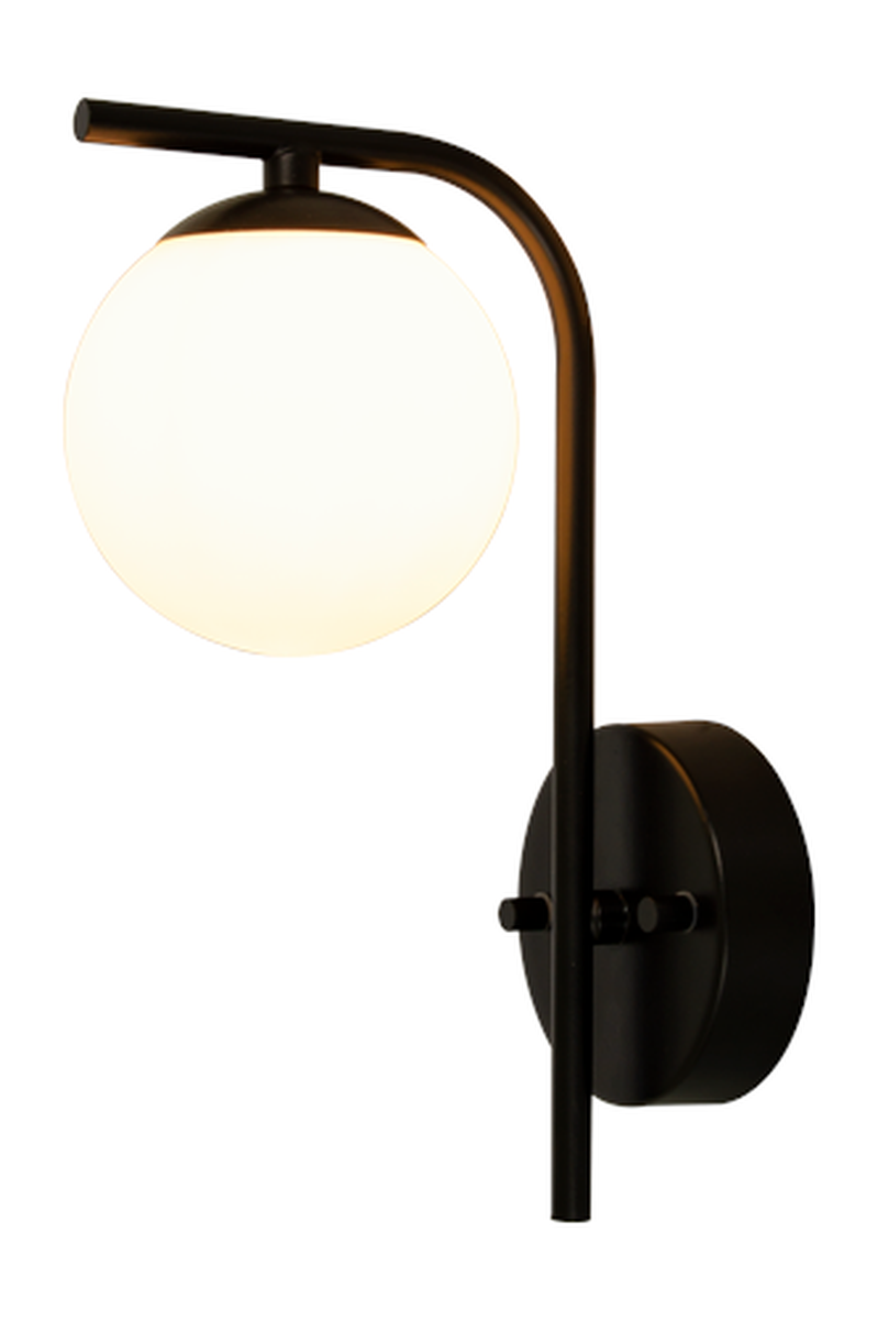 Nicosia vegglampe - Svart/opalhvit