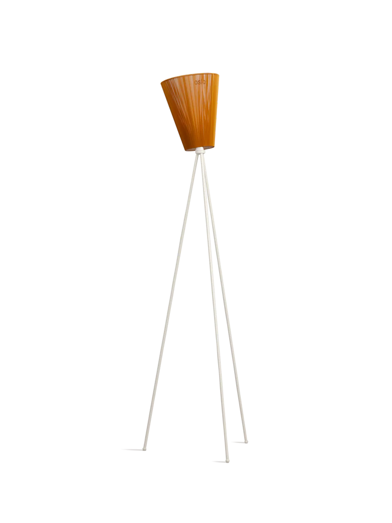 Oslo Wood gulvlampe beige med skjerm