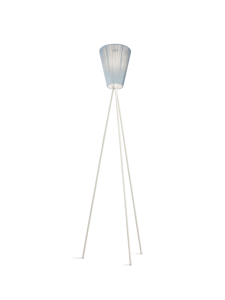 Oslo Wood gulvlampe beige med skjerm