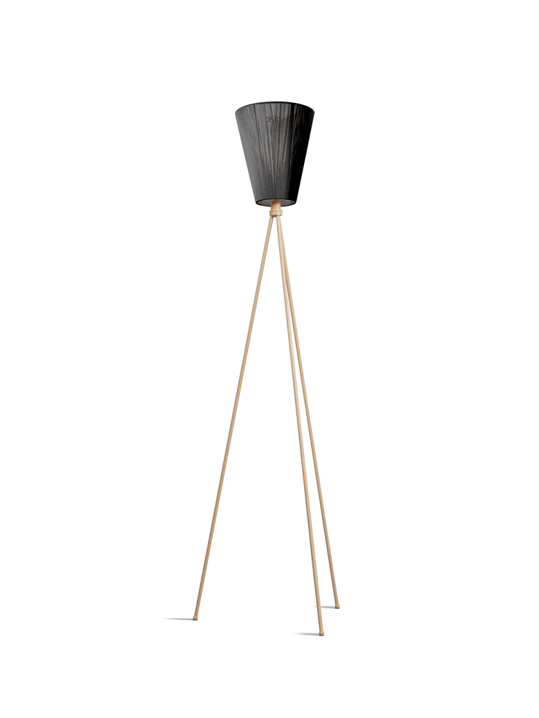 Oslo Wood gulvlampe beige med skjerm