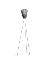 Oslo Wood gulvlampe lysegrå med skjerm