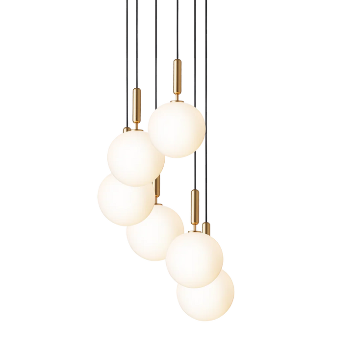 Miira 6 large taklampe - 6 lys klynge