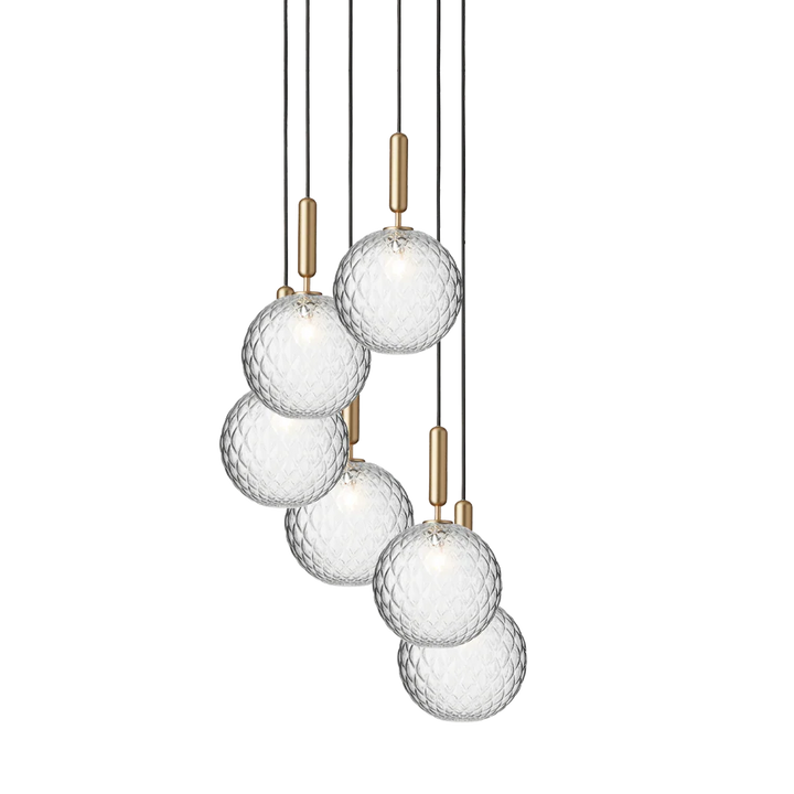 Miira 6 large taklampe - 6 lys klynge